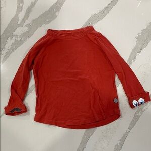 Stella McCartney Orange Long Sleeve Kids Tee with Fun Cuffs